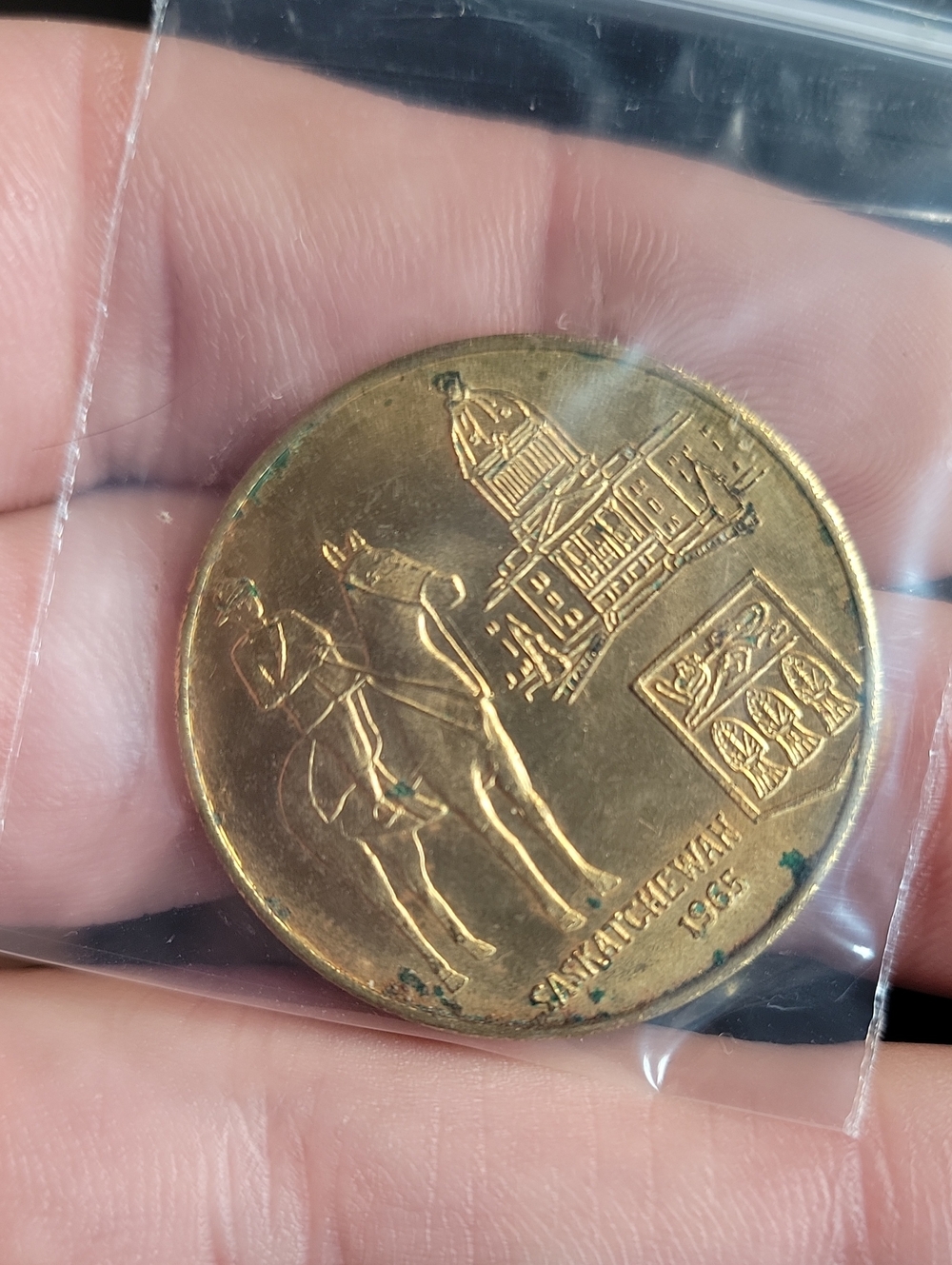 Gold-Colored 1905-1965 Saskatchawan Commemorative Coin